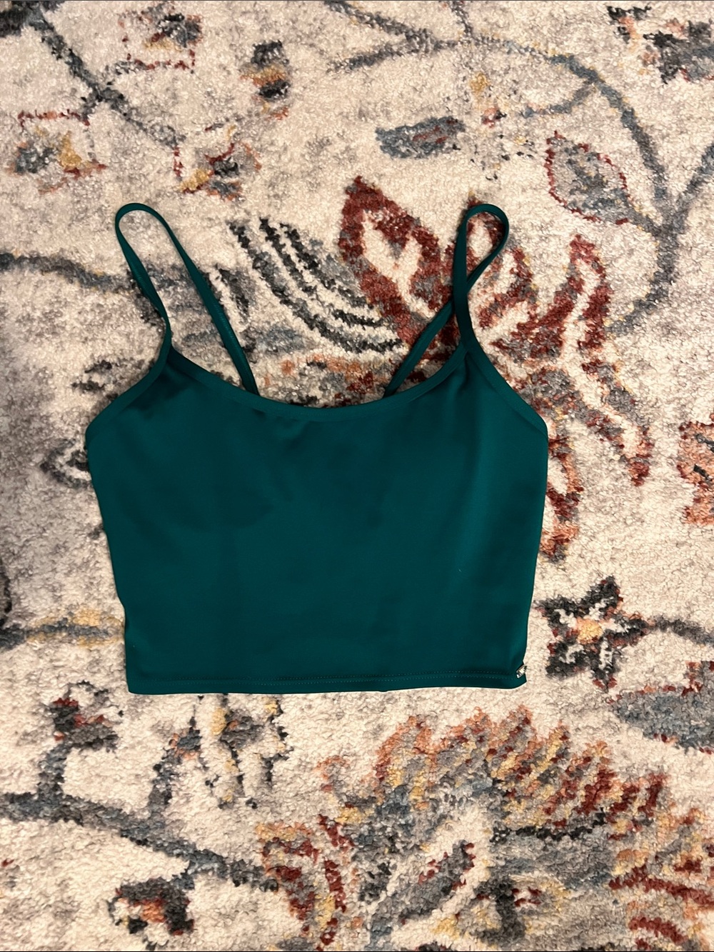 PINK Victoria's Secret Green Cropped Active Tank Top